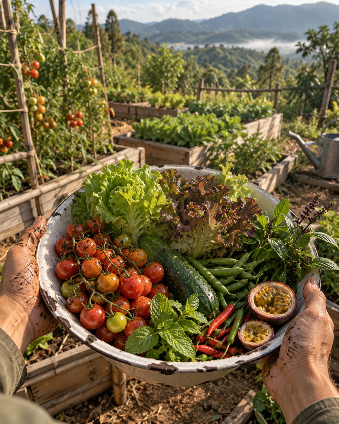 Afternoon · salad from the beds